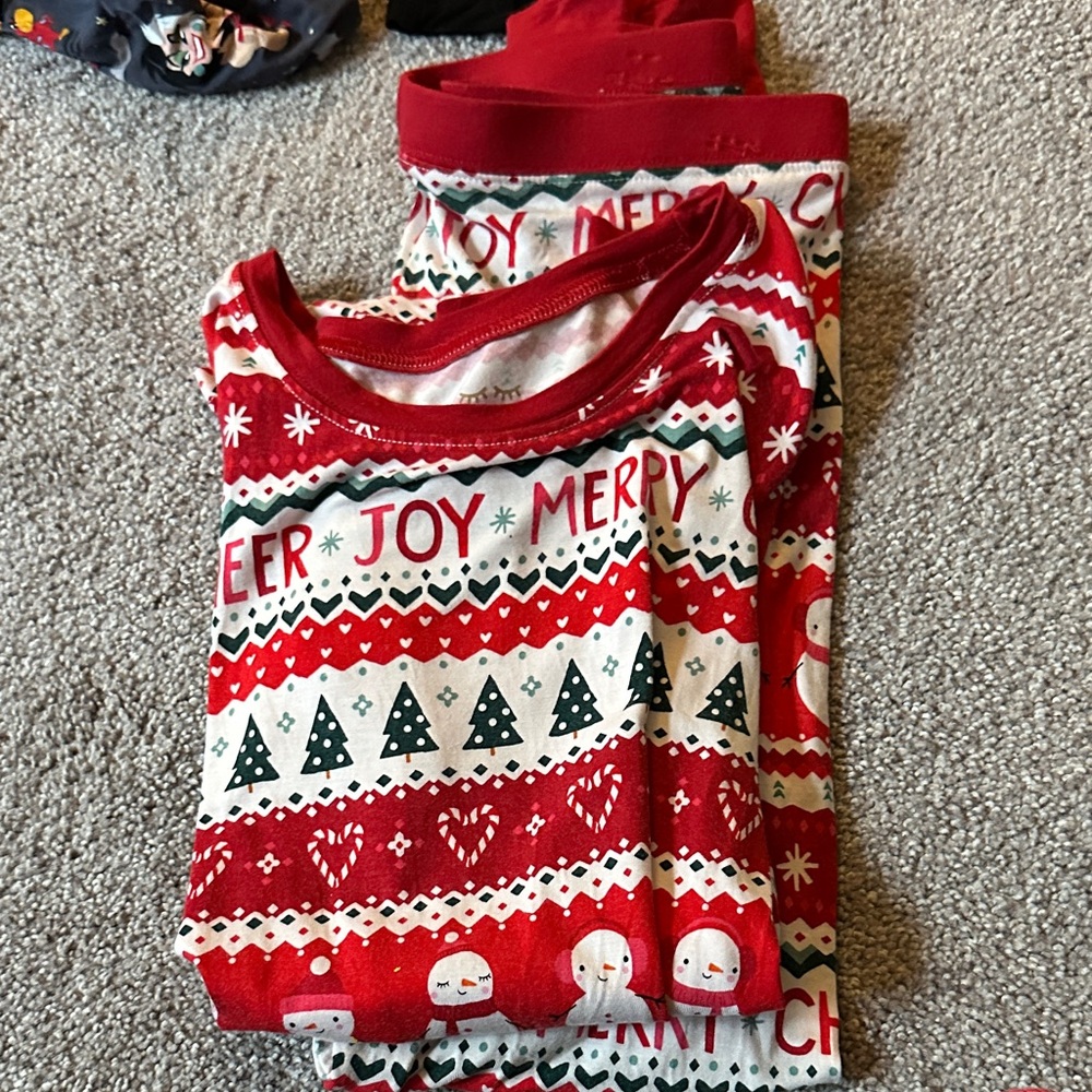 Little Sleepies Red and White Holiday Pajama Set